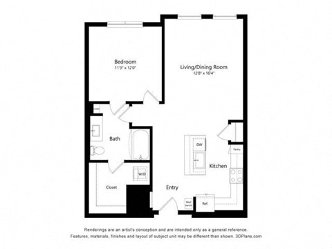 A2A_806 sqft floor plan at Alta Northerly, Georgia